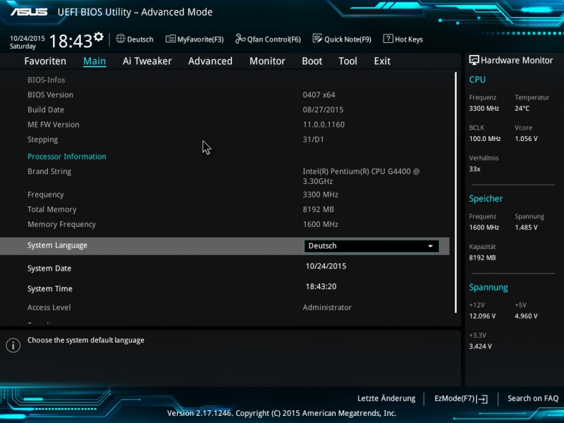 NAS Advanced 2.0 mit Skylake Pentium Prozessor und 6x SATA 35