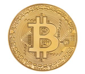 eine bitcoin-muenze